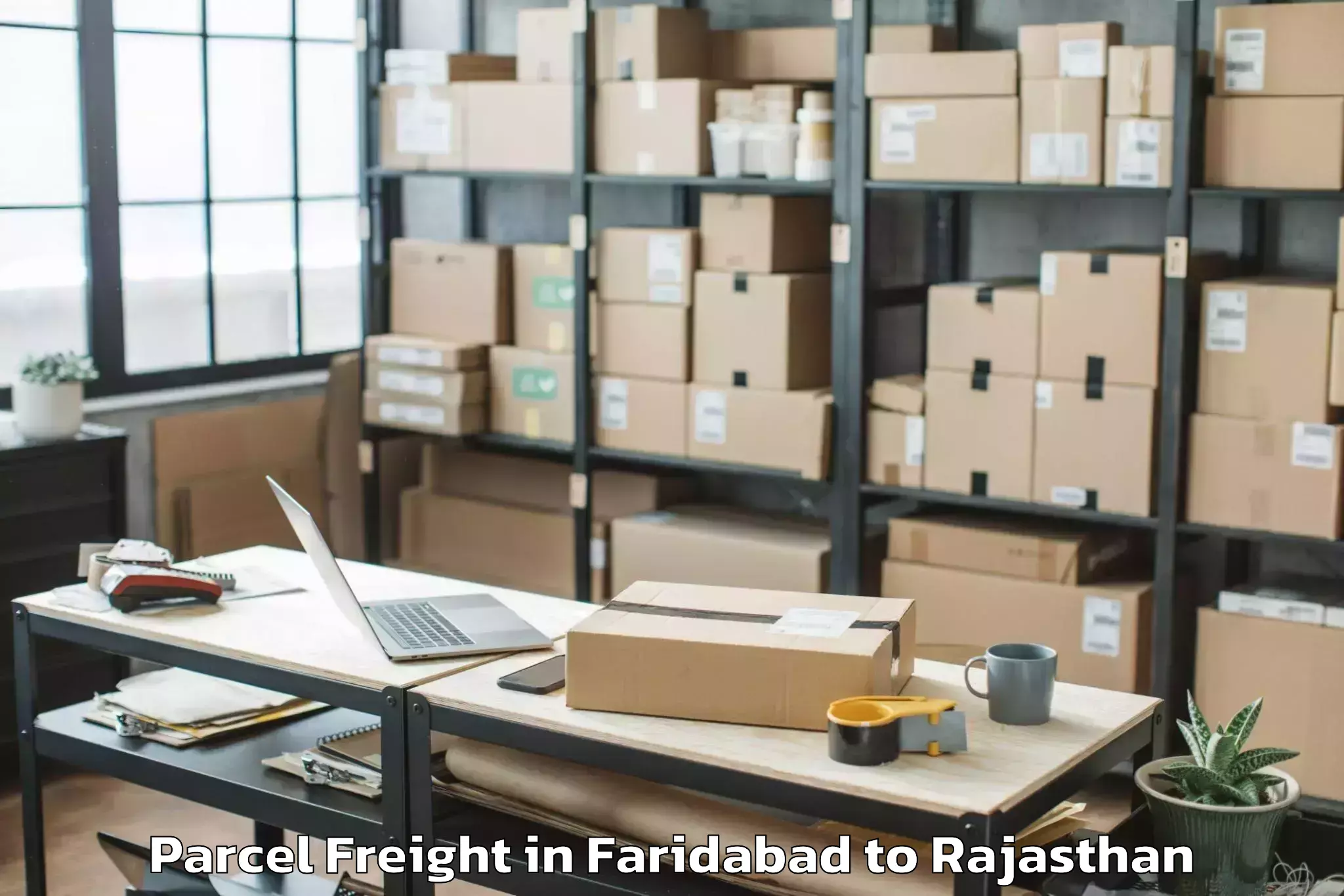 Book Faridabad to Pachpadra Parcel Freight